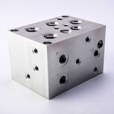 High-Precision Aluminum and Steel Hydraulic Manifold Block with +/-0.01mm Tolerance for Heavy-Duty Applications
