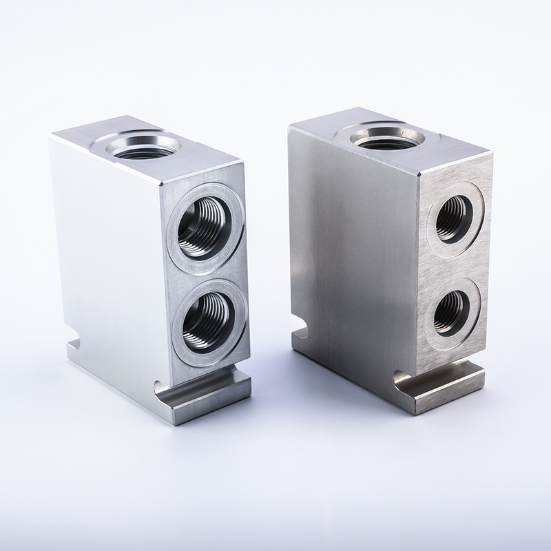 High-Precision Aluminum and Steel Hydraulic Manifold Block with +/-0.01mm Tolerance for Heavy-Duty Applications