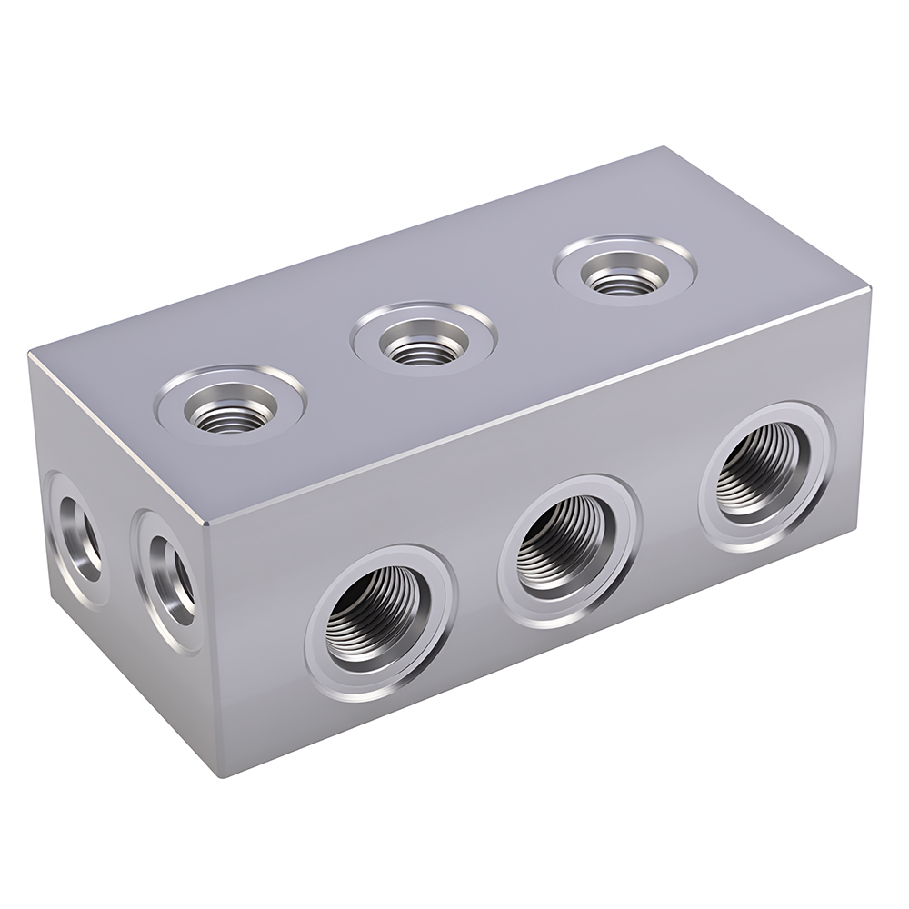 Precision CNC Hydraulic Manifold Block for Offshore Drilling