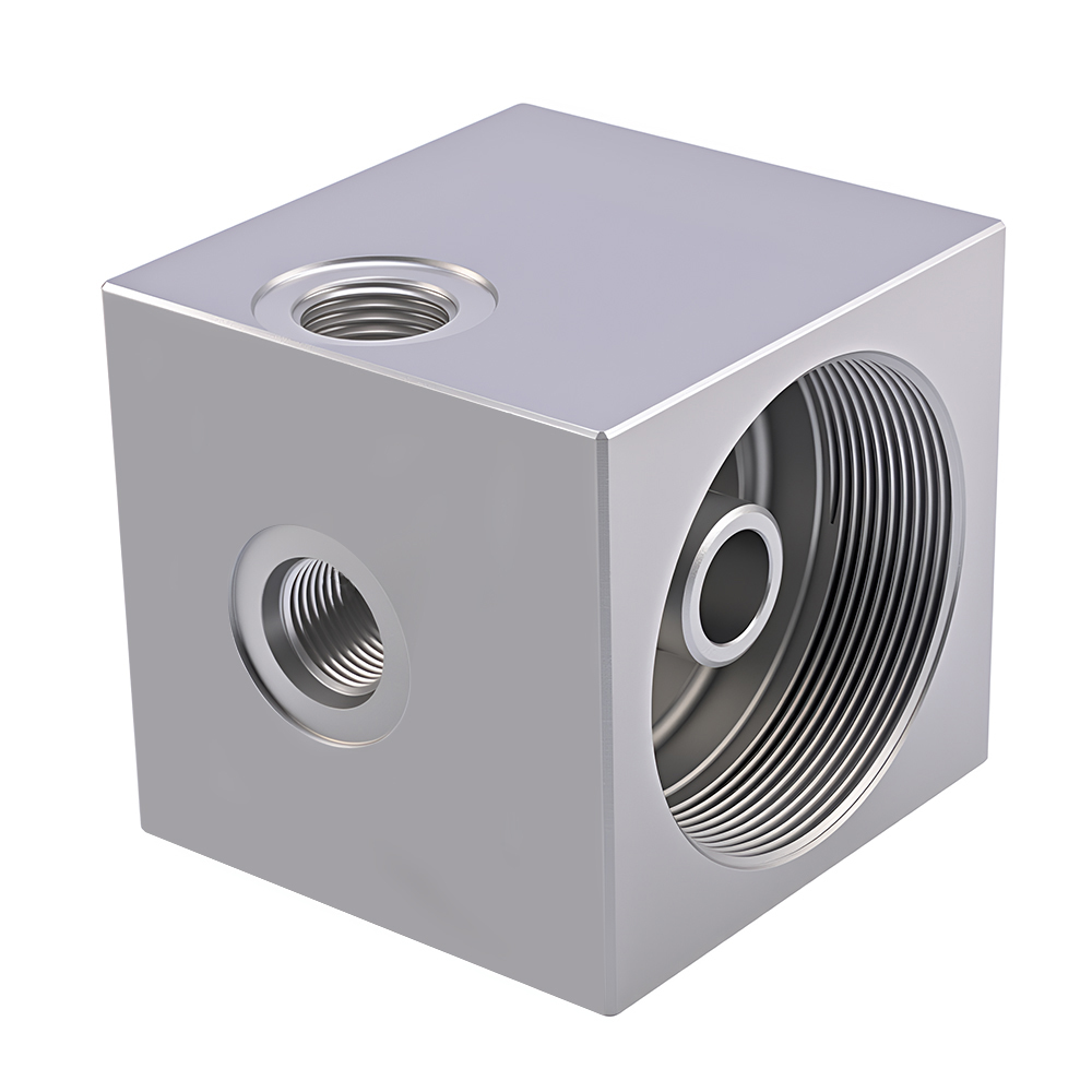 High Precision CNC Machined Hydraulic Manifold Block with ISO 9001:2015 Certification and 100% Hydraulic Function Testing