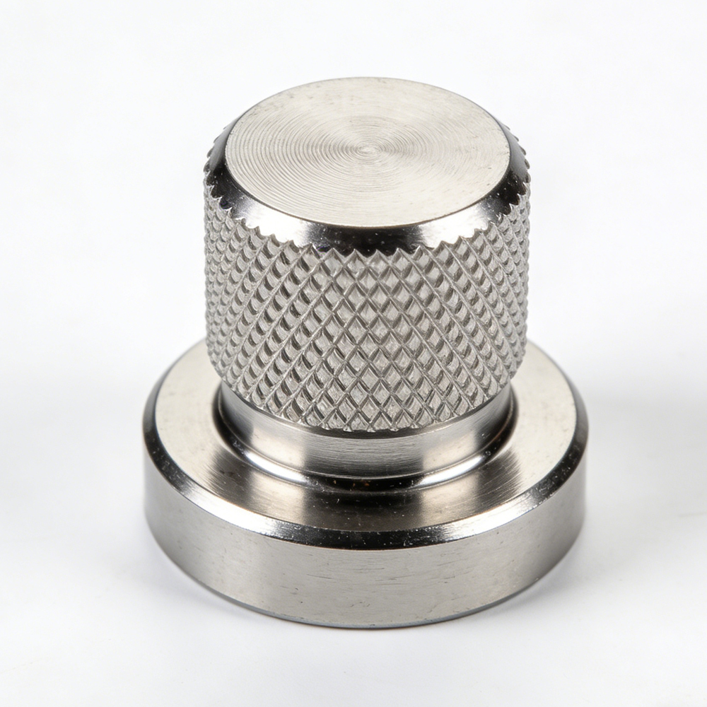 CNC Machining Parts Stainless Steel Anodized Knurled Knob with 0.005mm Tolerance
